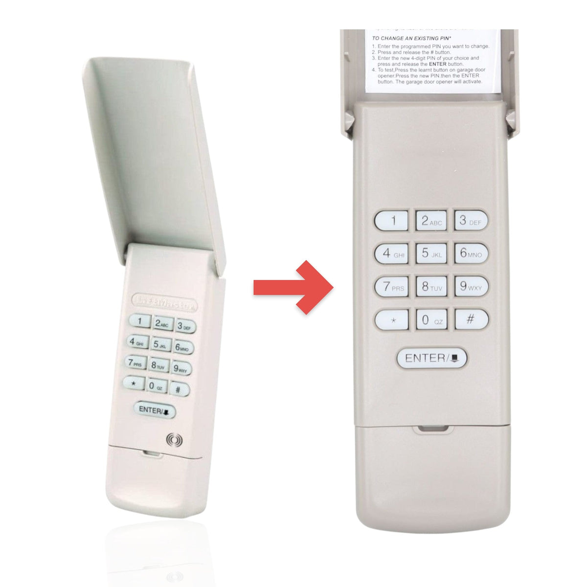 LiftMaster 377LM / 377LMC Wireless keyless entry 315MHz Garage Door Opener Remote Control