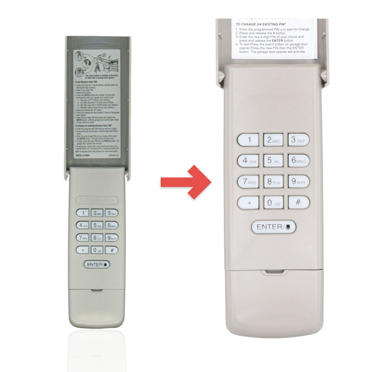 LiftMaster 877MAX wireless keypad Garage Door Opener Remote Control