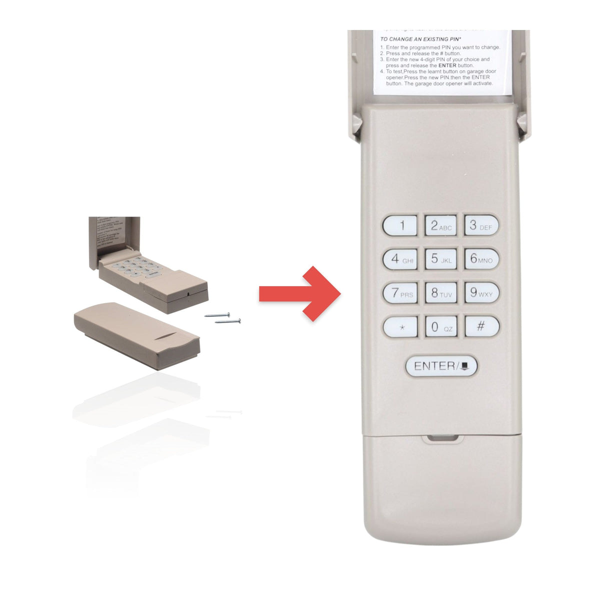 LiftMaster 977LM wireless keypad 390mhz Garage Door Opener Remote Control