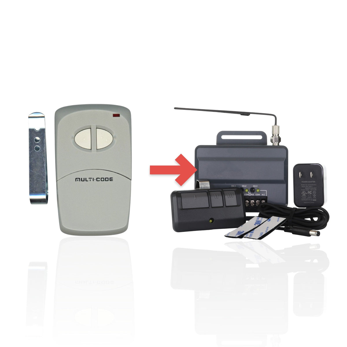 Linear Multi-Code 4120 two button 300 mhz Visor Garage Door Opener Remote Control