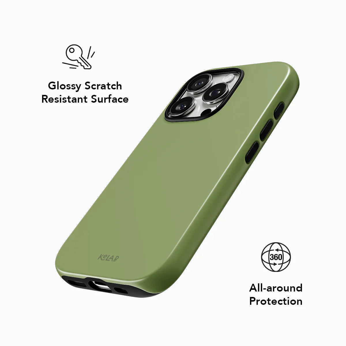 Matcha Bark | Solid Green Phone Case