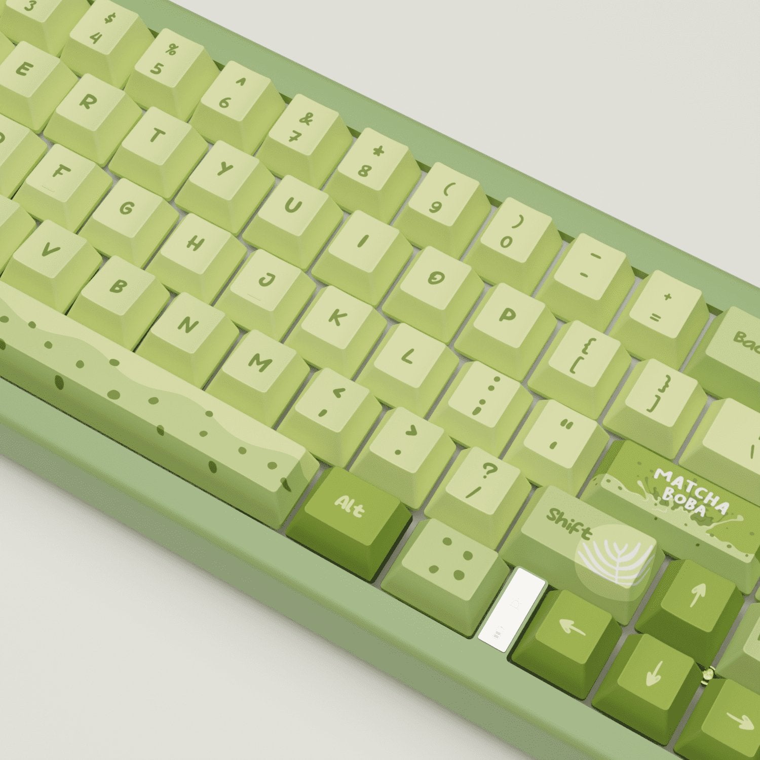 Matcha Boba Design Keycaps and Mechanical Keyboard – DigiDevice