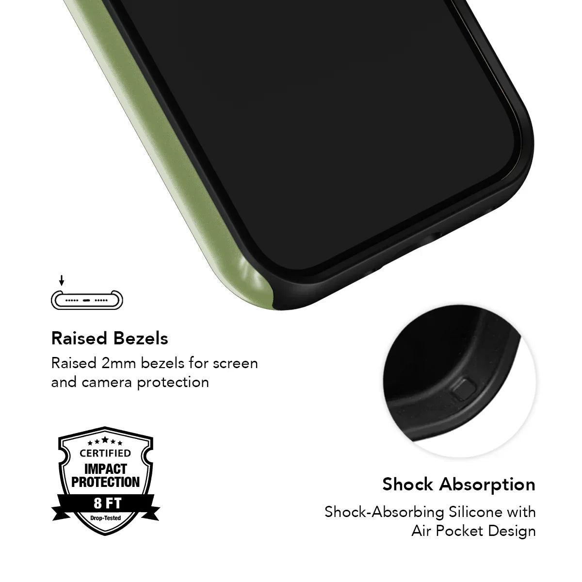 Matcha Bark | Solid Green Phone Case