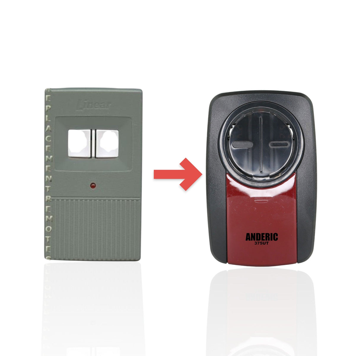 MegaCode MCT2 Visor Size 318mhz Garage Door Opener Remote Control