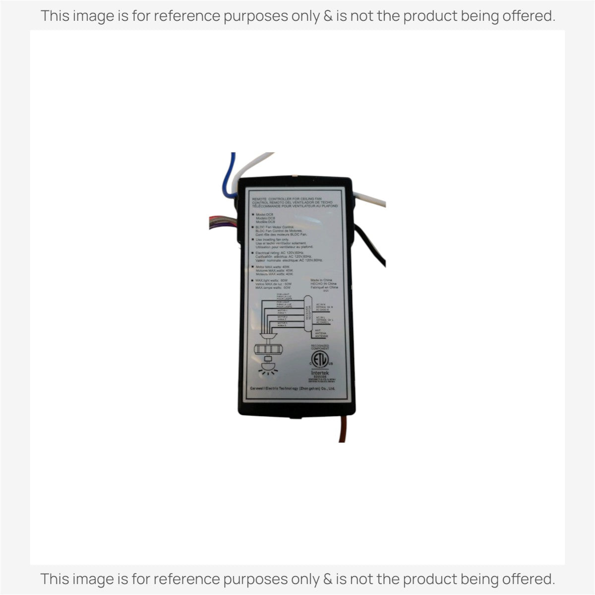 Monte Carlo DC8-56SGV-L-D / DC8-56SGY-D 6 Speed For DC Ceiling Fan Receiver