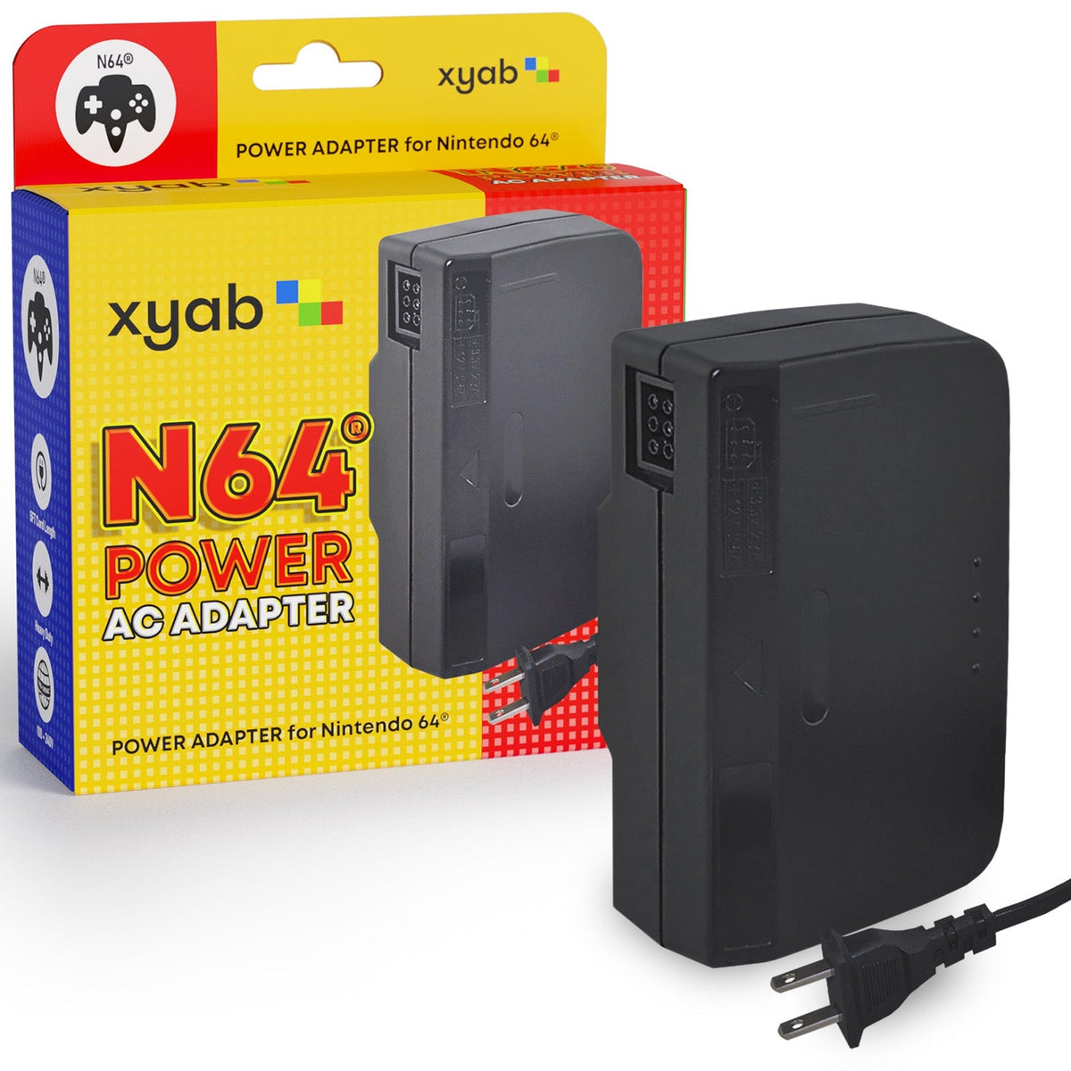N64 Power Cable - AC Adapter Cord (Nintendo 64, 6ft)