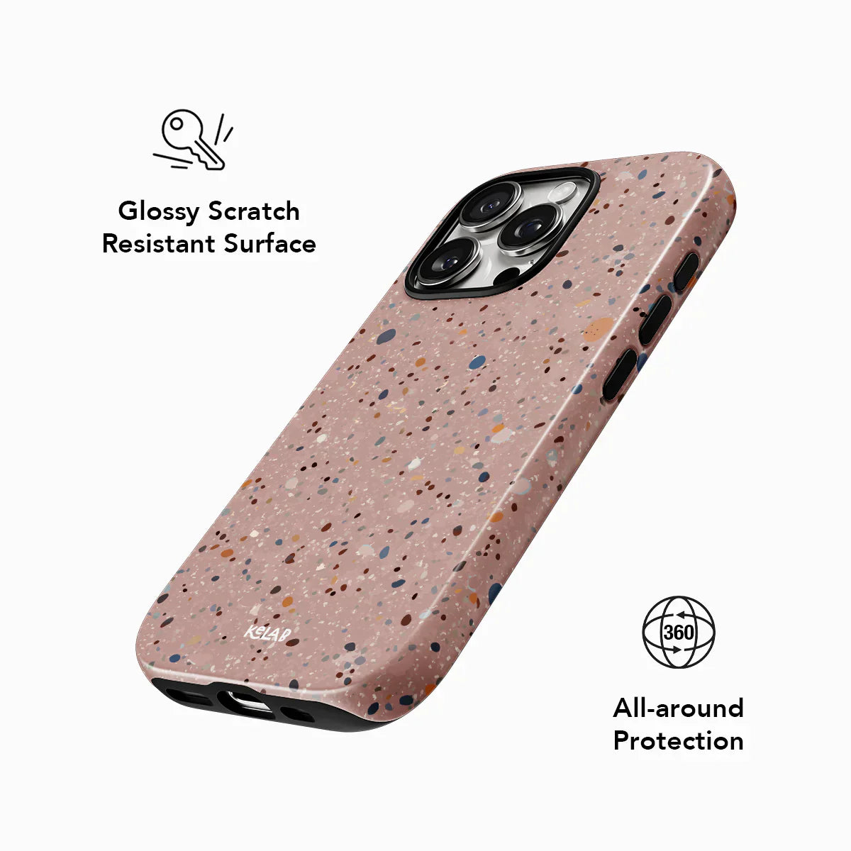 Rose Clay | Pink Paint Splatter Phone Case