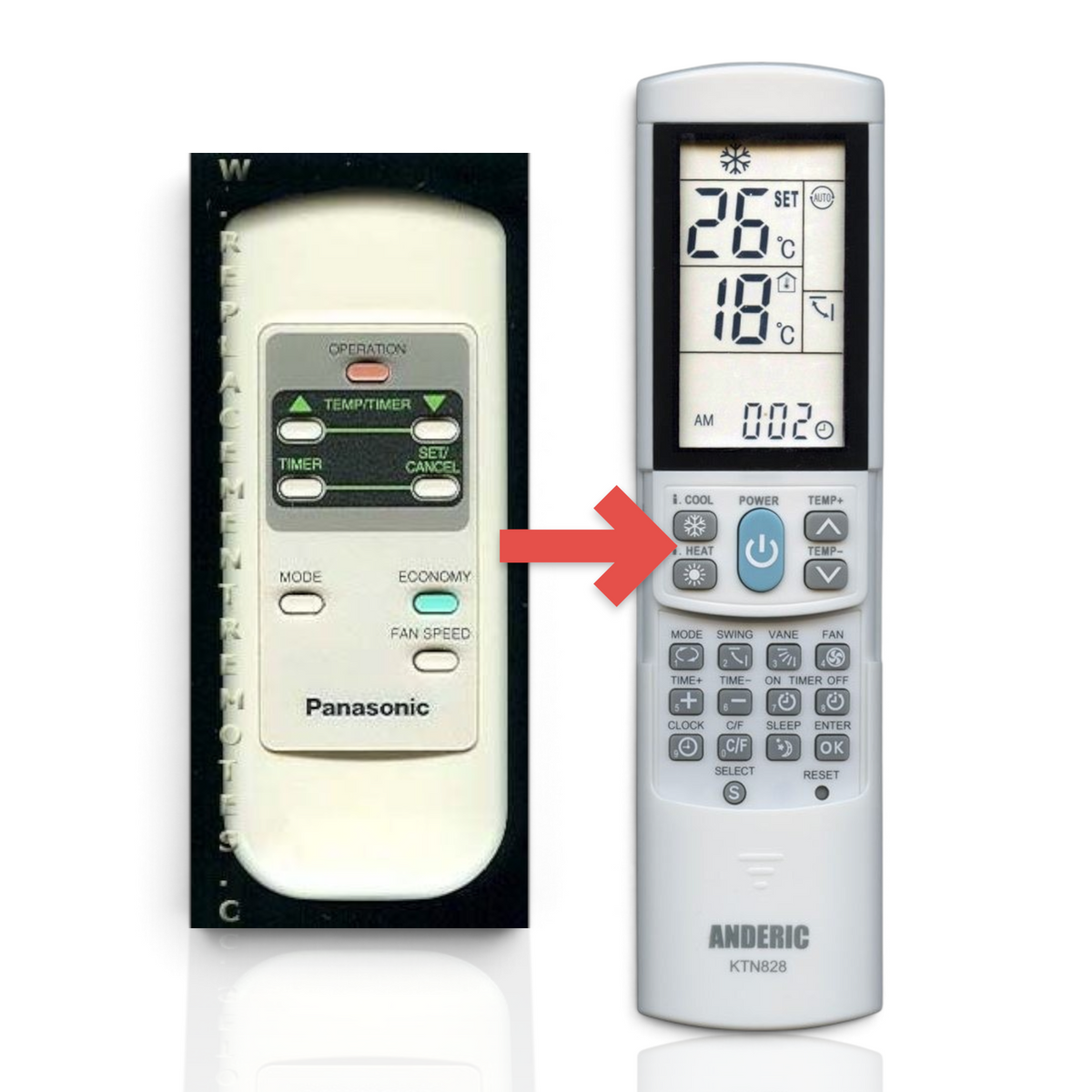 Panasonic A7502062 Air Conditioner Remote Control