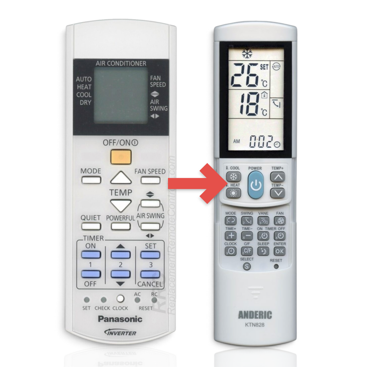 Panasonic A75C3726 Air Conditioner Remote Control