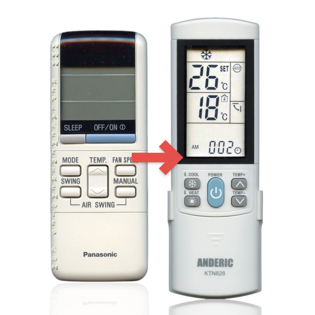 Panasonic A75C561 Air Conditioner Remote Control