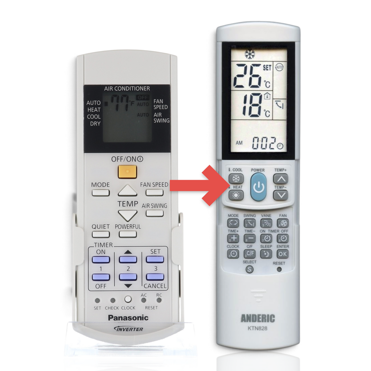 Panasonic CWA75C3724 Air Conditioner Remote Control