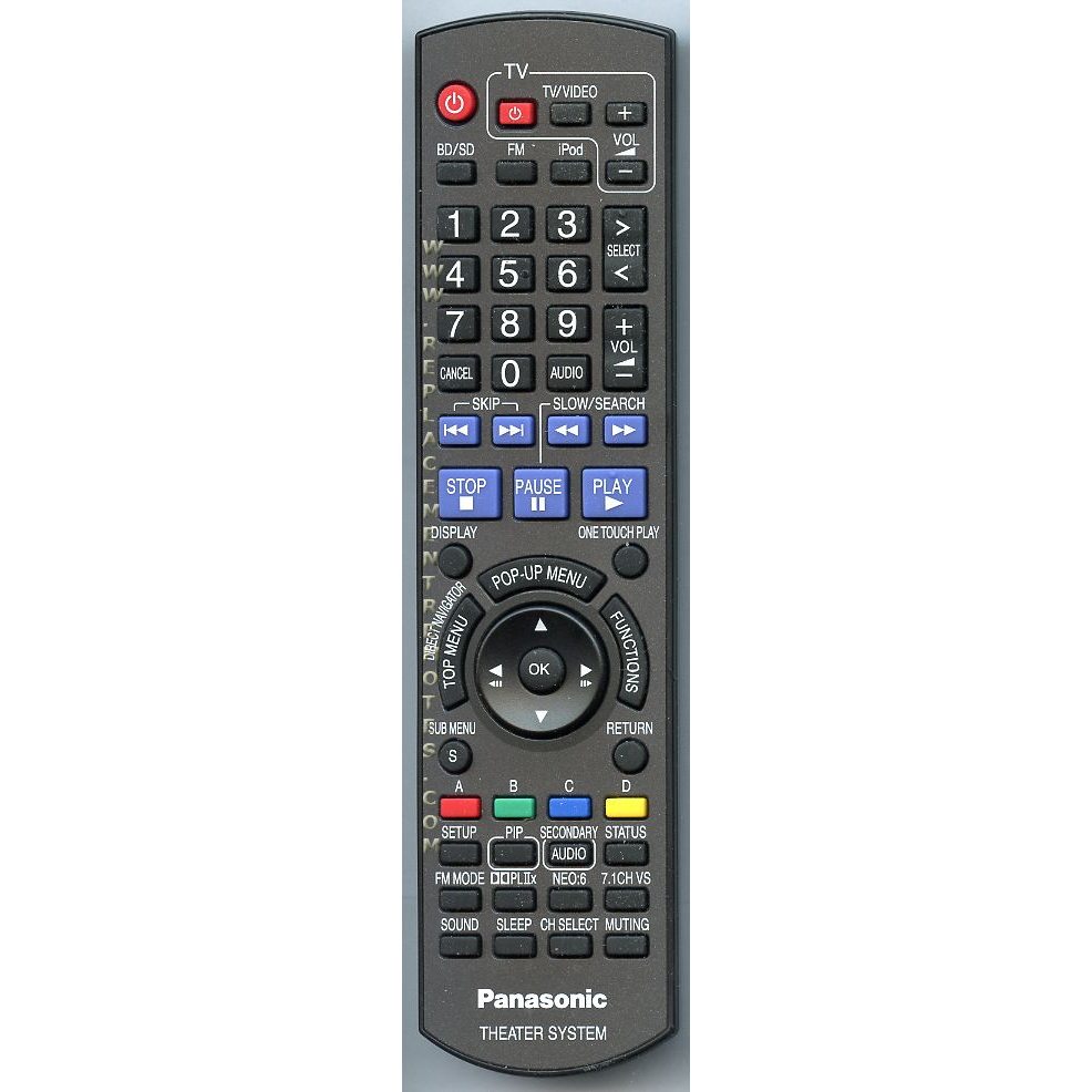 Panasonic N2QAKB000067 Home Theater Remote Control