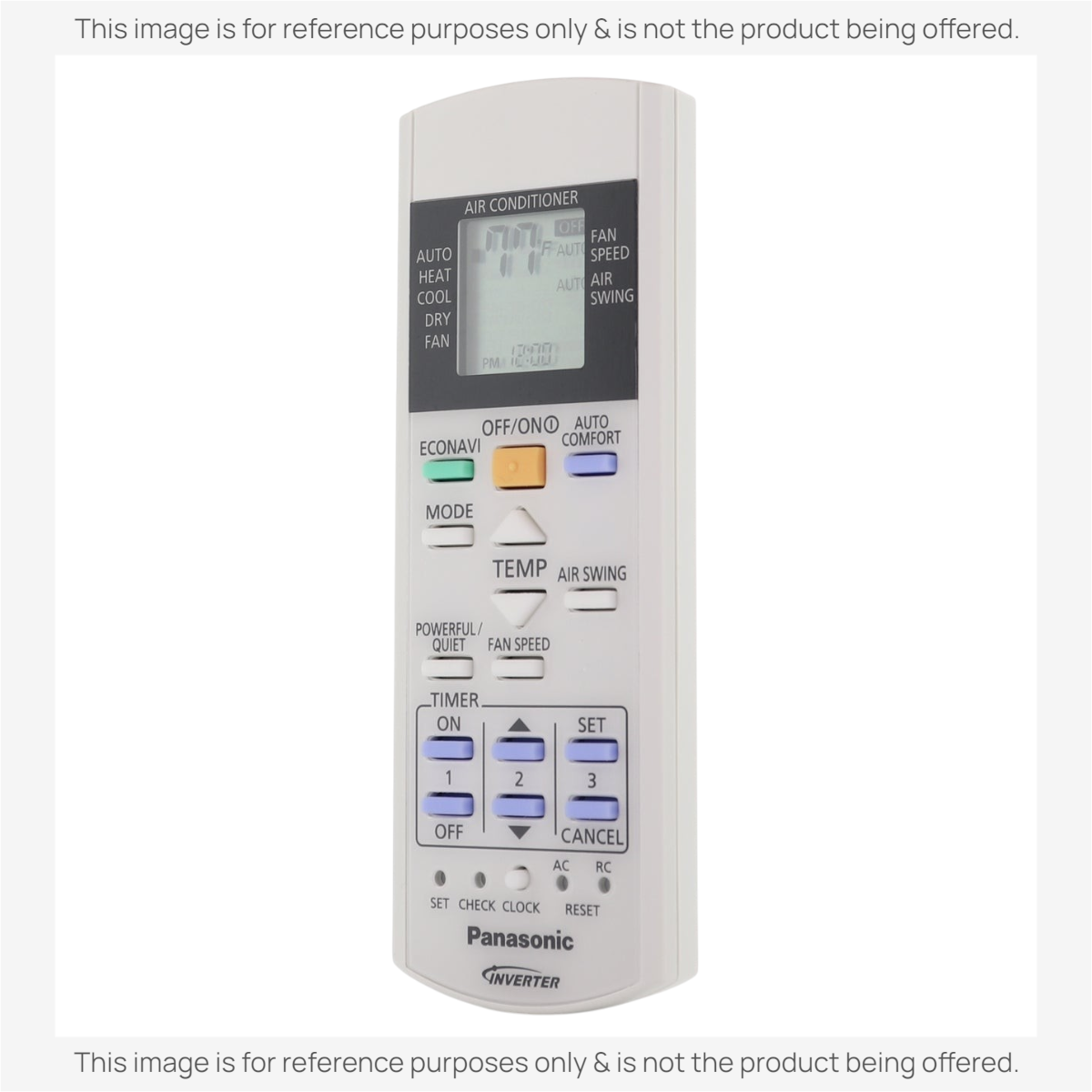 Panasonic CWA75C4567 Indoor Mini Split Ductless Air Conditioner Remote Control with LCD Screen | Thermostatic - CWA75C4567