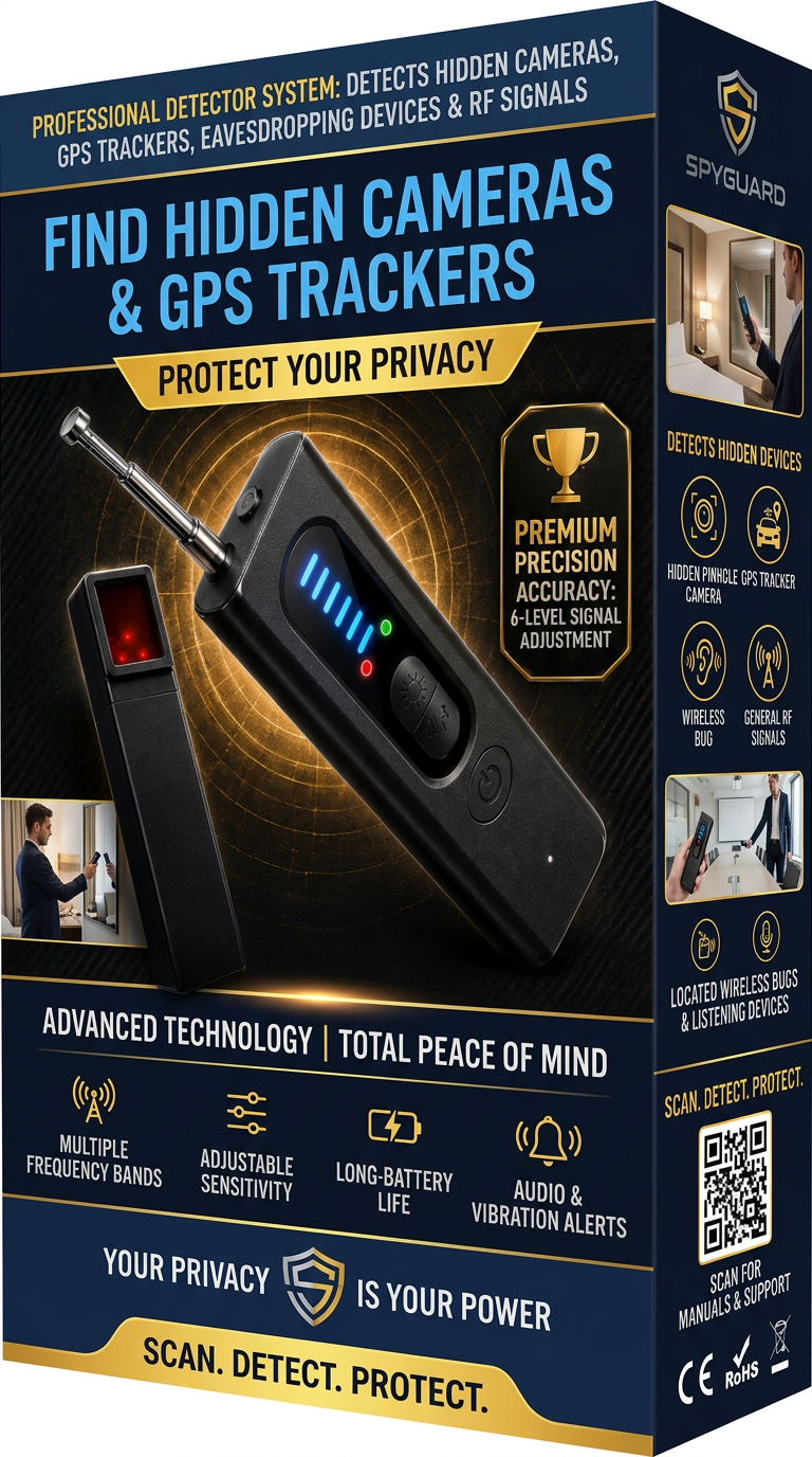 Wireless Signal & Hidden Camera Detector - Anti-Spy Bug Detector Device