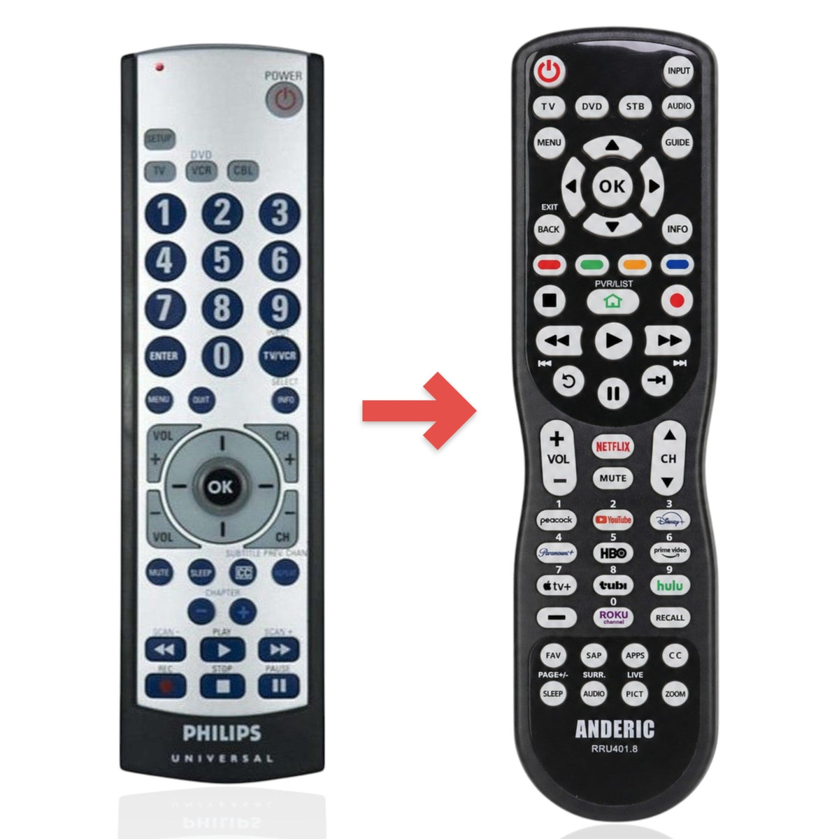 Philips SRU2103S/27 4-Device Universal Remote Control