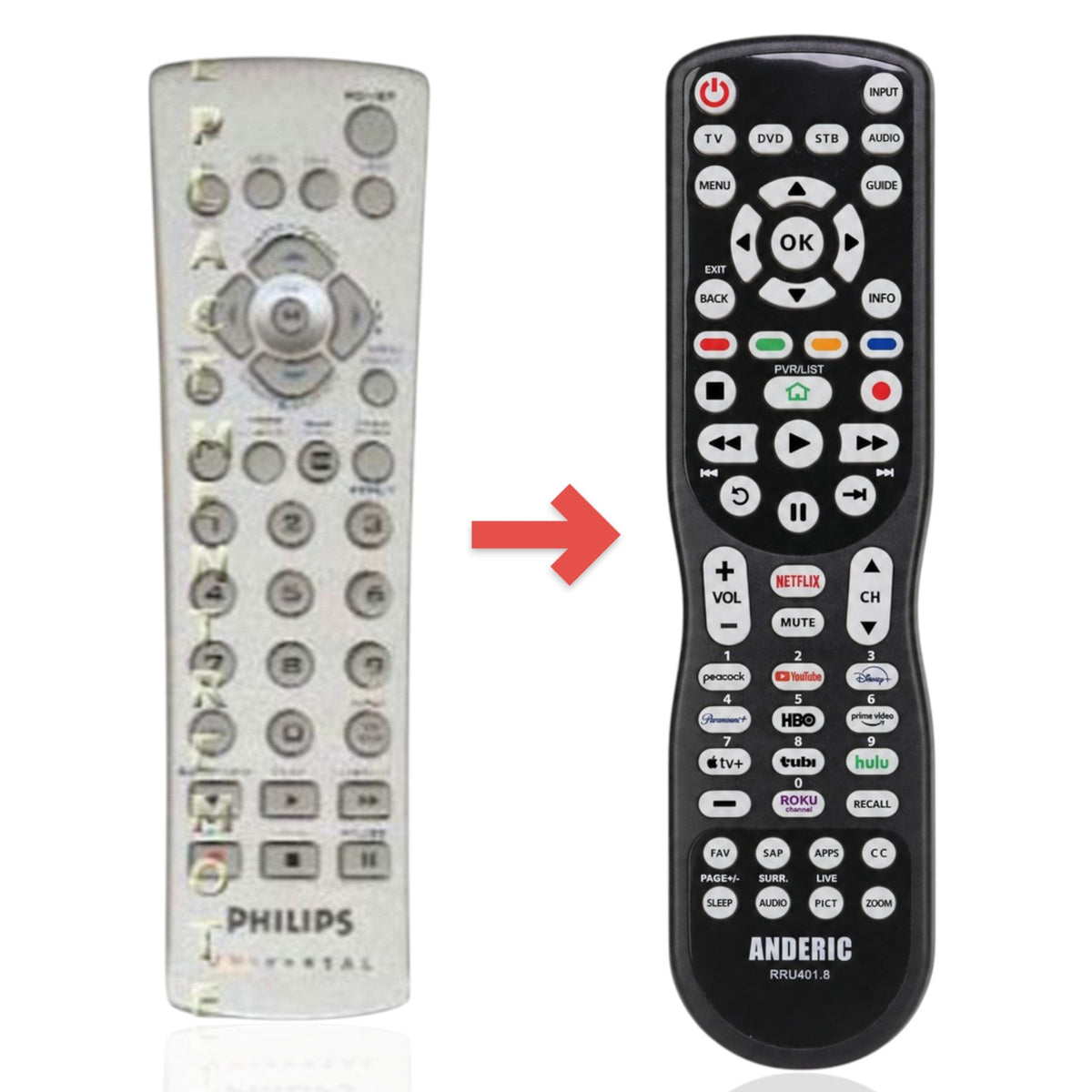 Philips SRU4100/27 4-Device Universal Remote Control