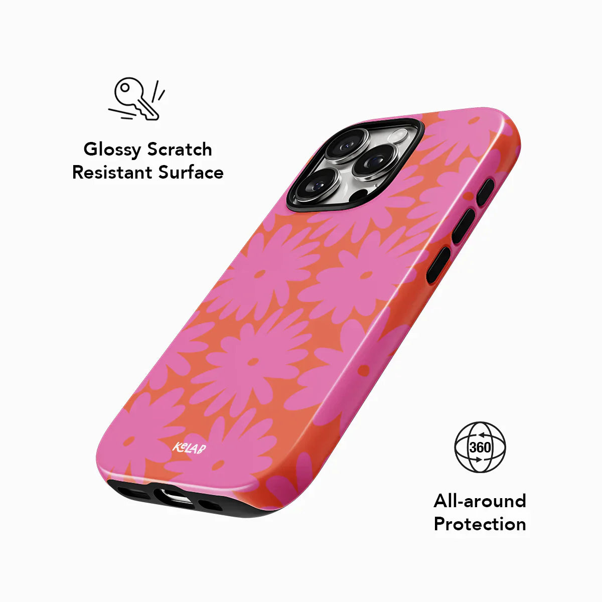Sunflare Daisy | Retro Pink Floral Phone Case