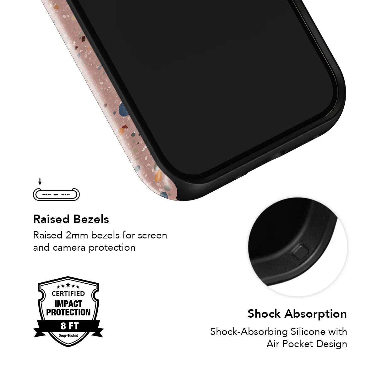 Rose Clay | Pink Paint Splatter Phone Case