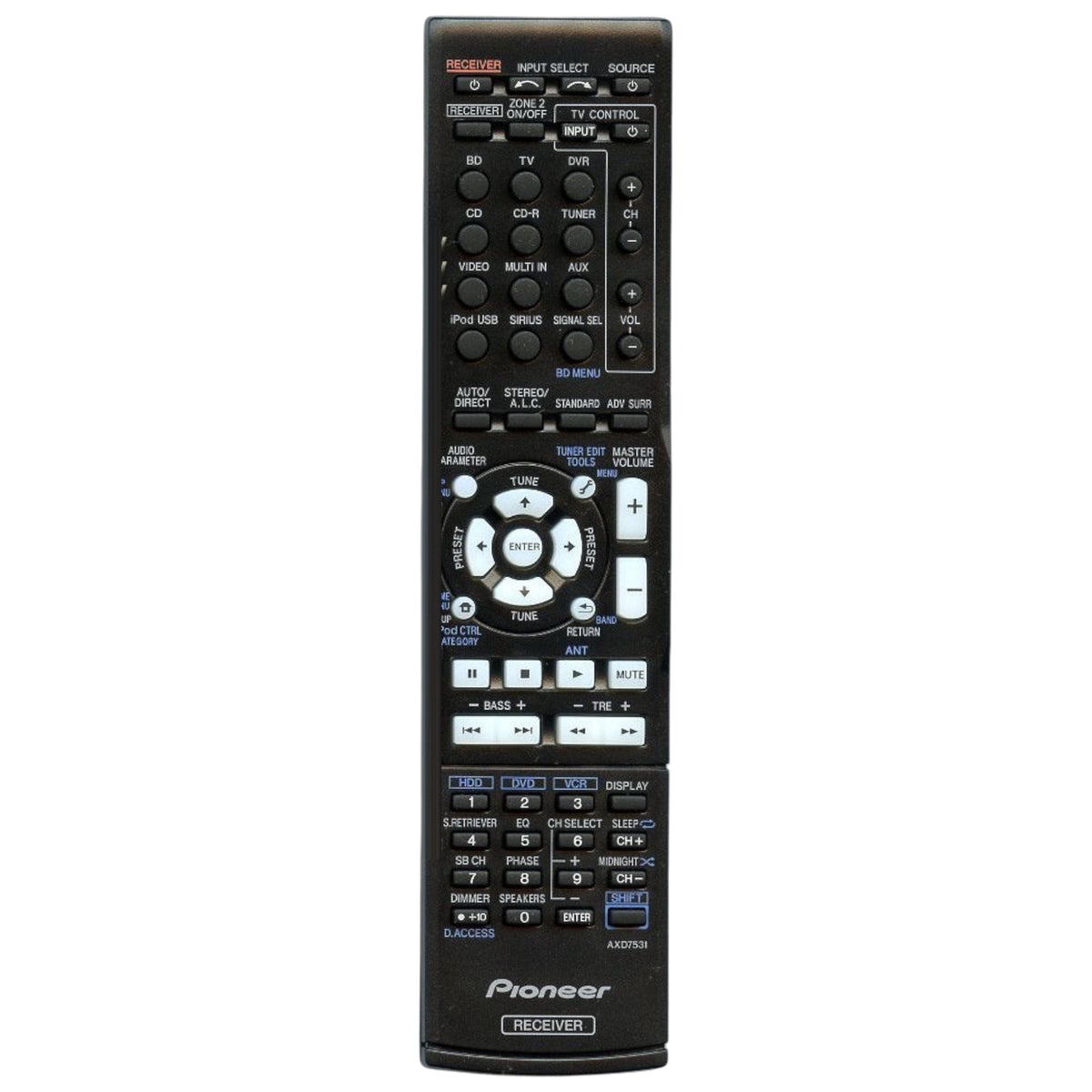 Pioneer AXD7531 Receiver Remote Control