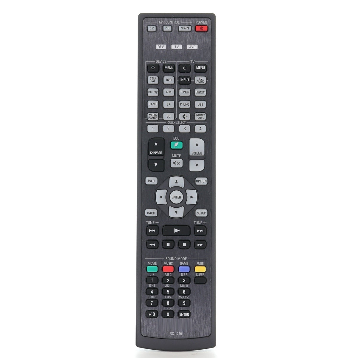 Denon RC-1240 A/V Receiver Remote Control | AVRX4700H | AVRX6700H - 30701027700AS