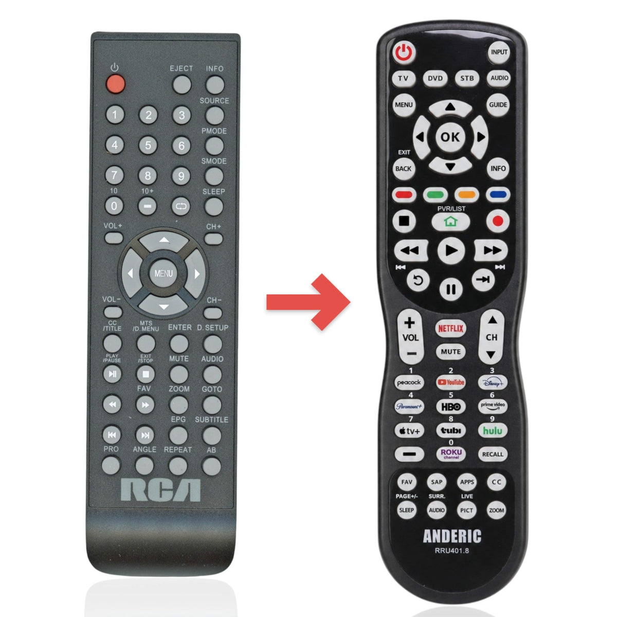 RCA PLCDV100 TV/DVD Remote Control