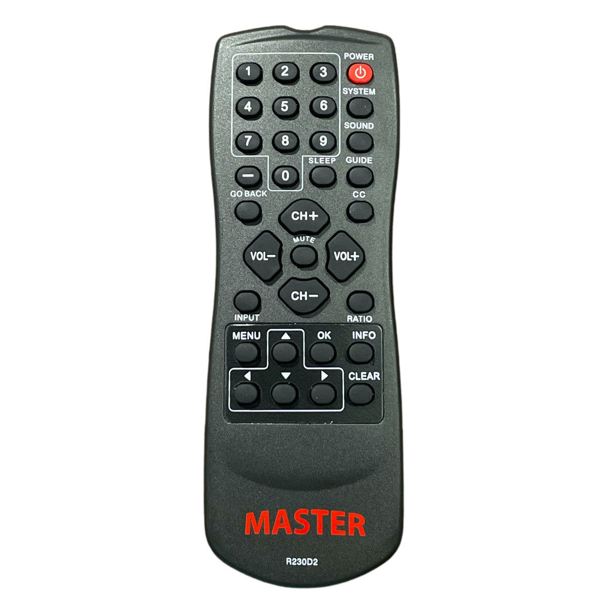 RCA R230D2 Master TV Remote Control - R230D2