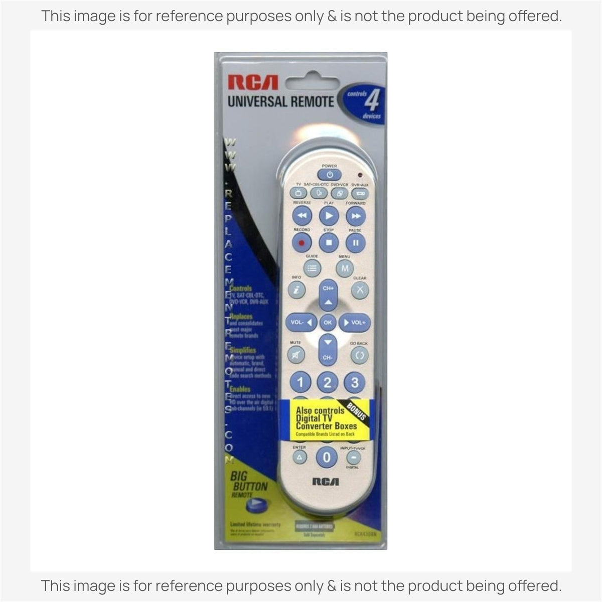 RCA RCR4358N 4-Device Universal Remote Control