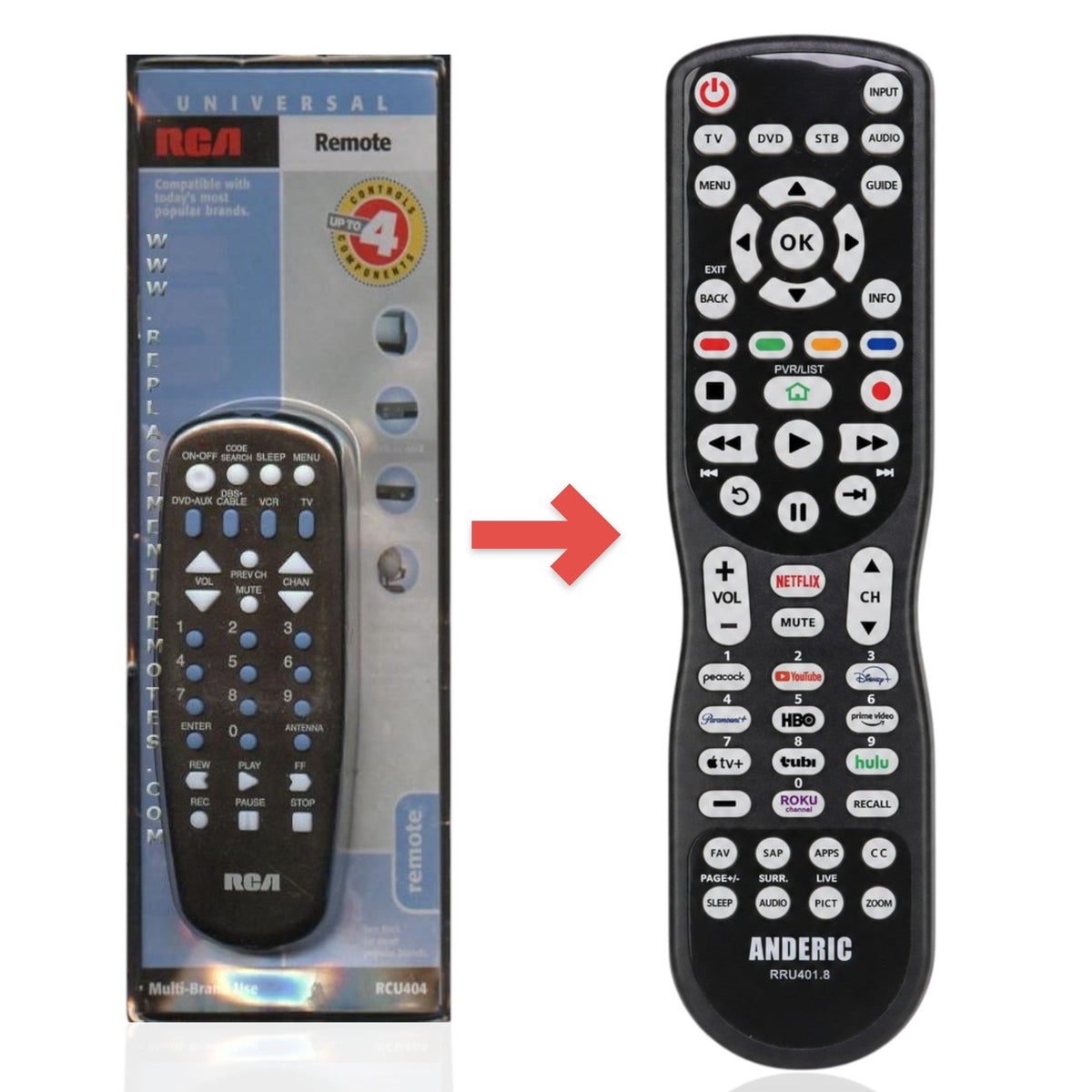 RCA RCU404 4-Device Universal Remote Control