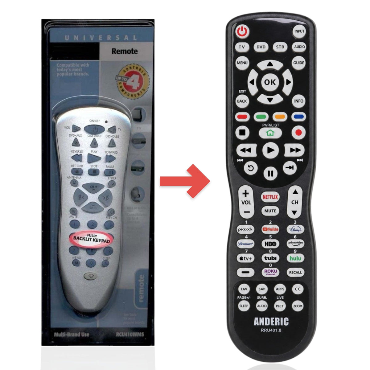 RCA RCU410WMS 4-Device Universal Remote Control