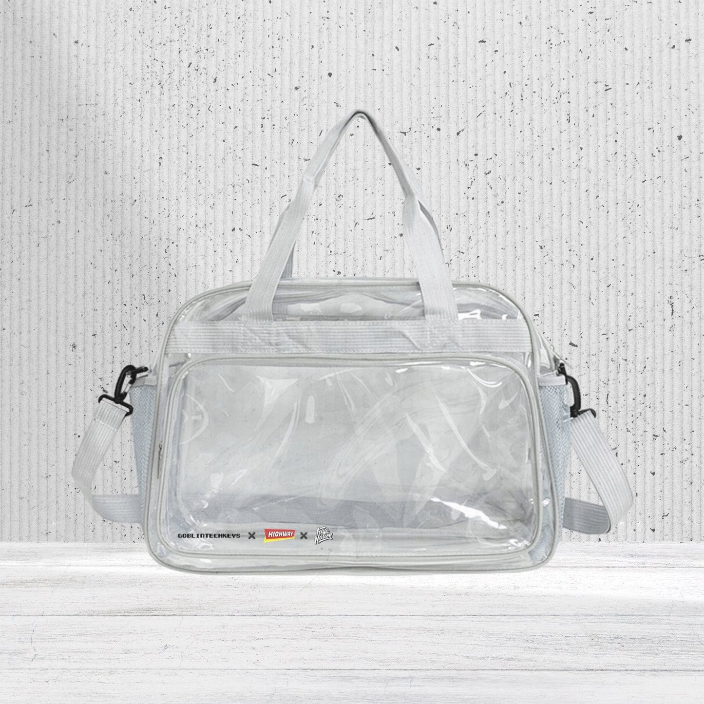[Ready stock] Goblintechkeys x Highway Cafe x Trap Nation Transparent Sling Bag