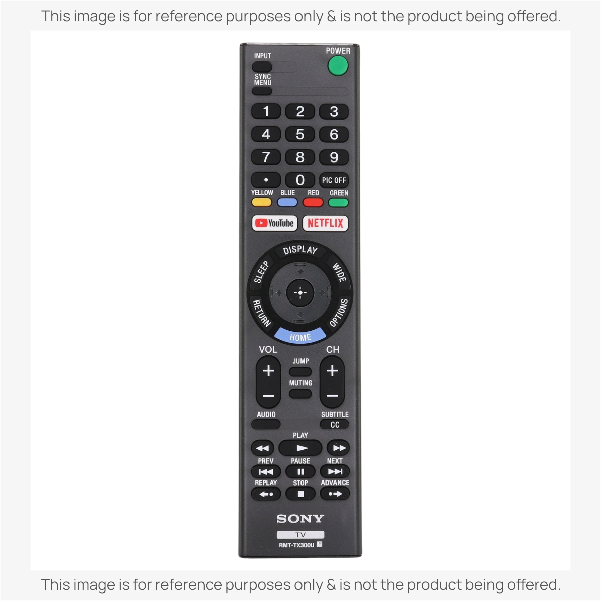 Sony RMT-TX300U SMART TV Remote Control | Netflix | Youtube - 1-493-312-12