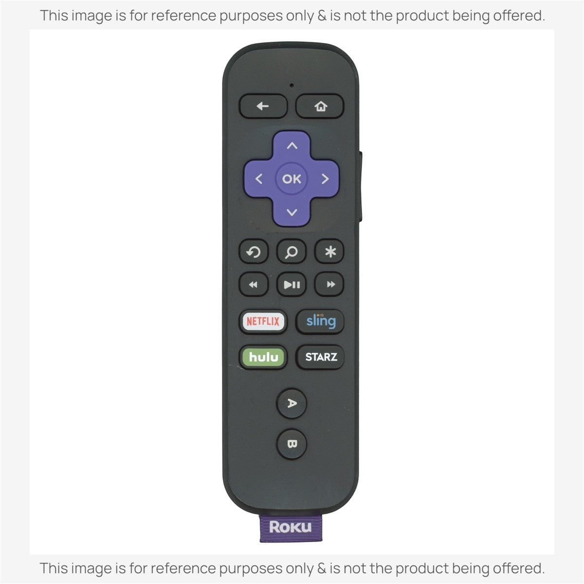 Roku RC-GR4 Streaming Remote Control | RF | Voice | Headphones | A/B | Netflix | Sling | Hulu | Starz - 3226000264