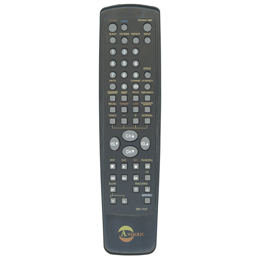 Anderic RR1107 Replacement Remote Control for Panasonic TV/VCR | VSQS1107, VSQS1443