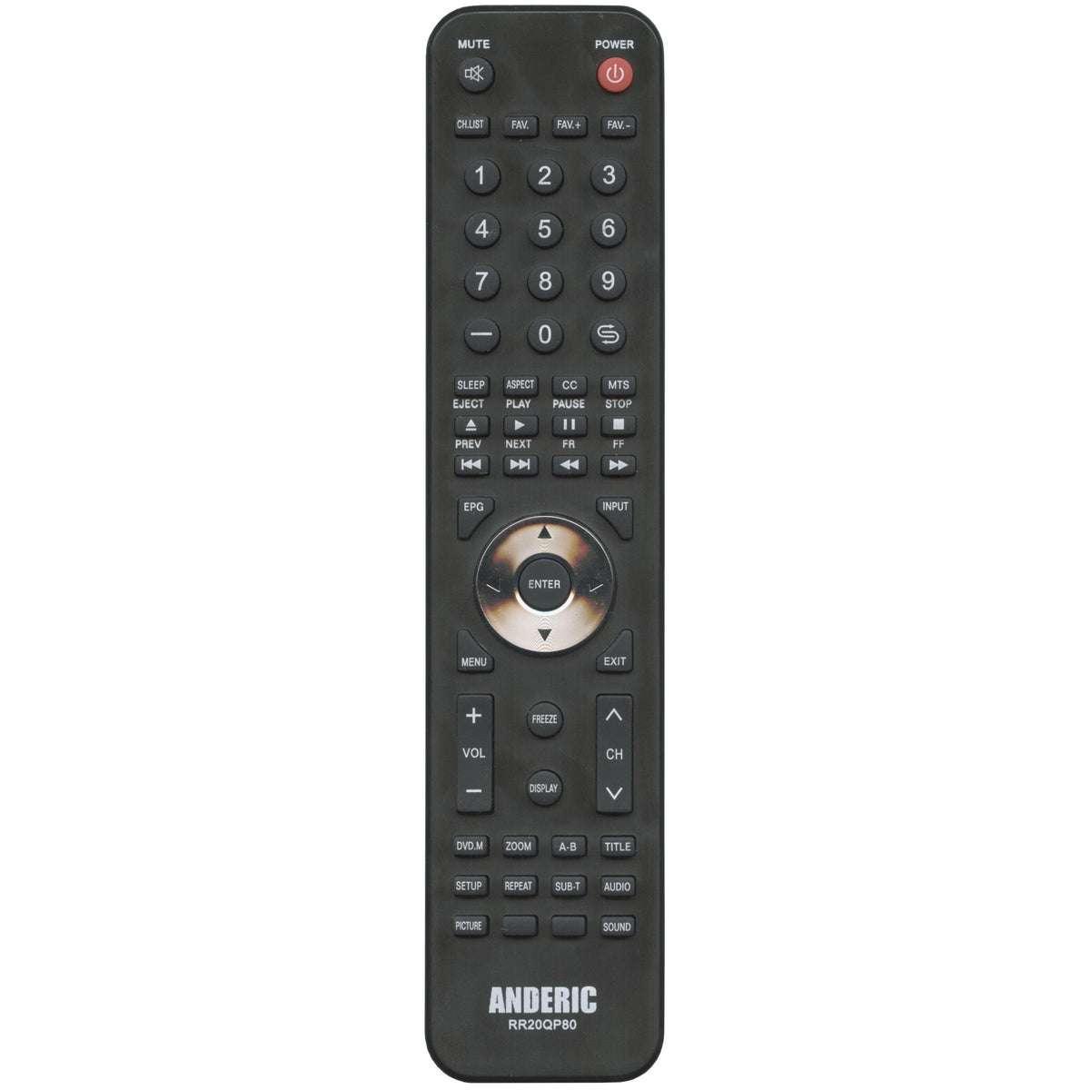 Anderic RR20QP80 Replacement TV/DVD Remote Control for RCA RE20QP80 and RE20QP28