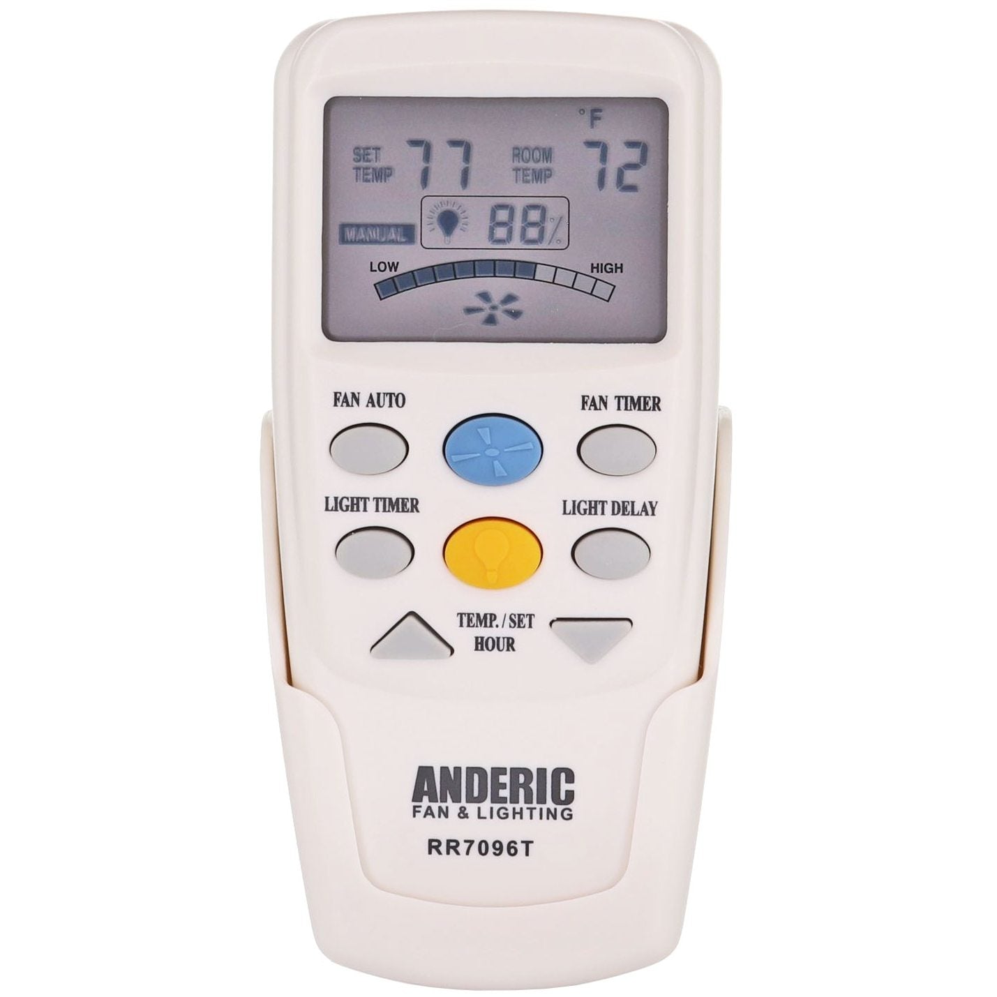 Anderic RR7096T Thermostatic Ceiling Fan Remote Control with Fan Timer Key | CHQ7096T, CHQ8BT7096T