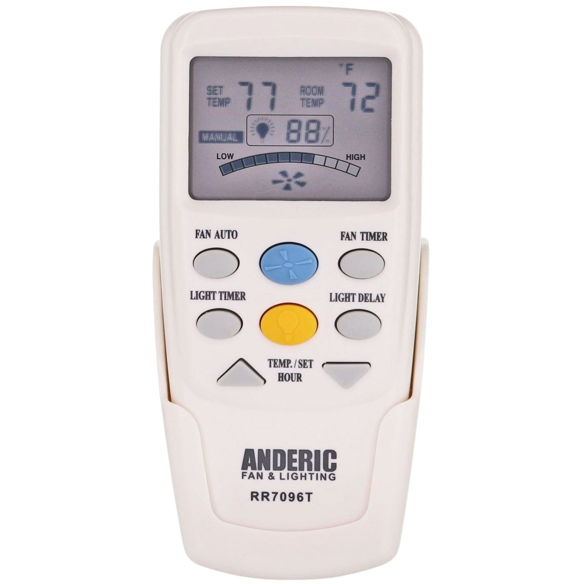 Anderic CHQ7096TKIT (FAN28R-T) Universal Ceiling Fan Remote Control Add-on Kit for 3-speed AC Fans – Includes RR7096T Thermostatic Remote & FAN28R-T Receiver