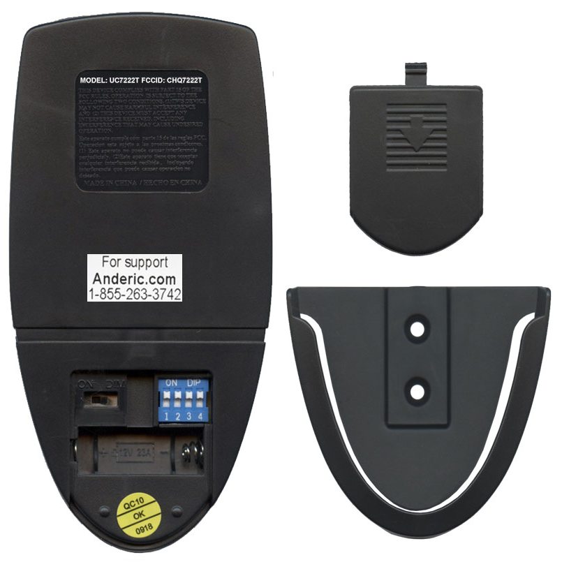 Anderic RR7222T434 Ceiling Fan Remote Control for Home Decorators Collection & Hampton Bay | Altura 68 In | UC7222T | CHQ7222T | Reverse | 434 MHz |