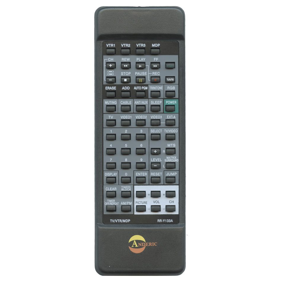 Anderic RRY133A Replacement TV Remote Control for Sony Bravia CRT TV RM-Y133A, and many Others