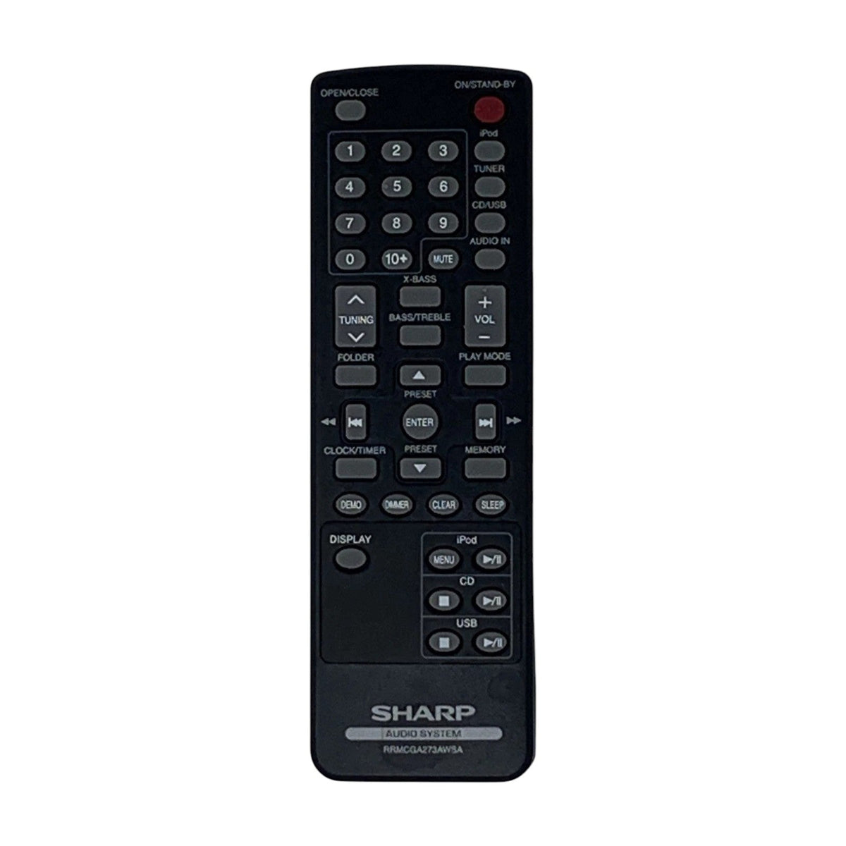 Sharp RRMCGA273AWSA Audio Remote Control