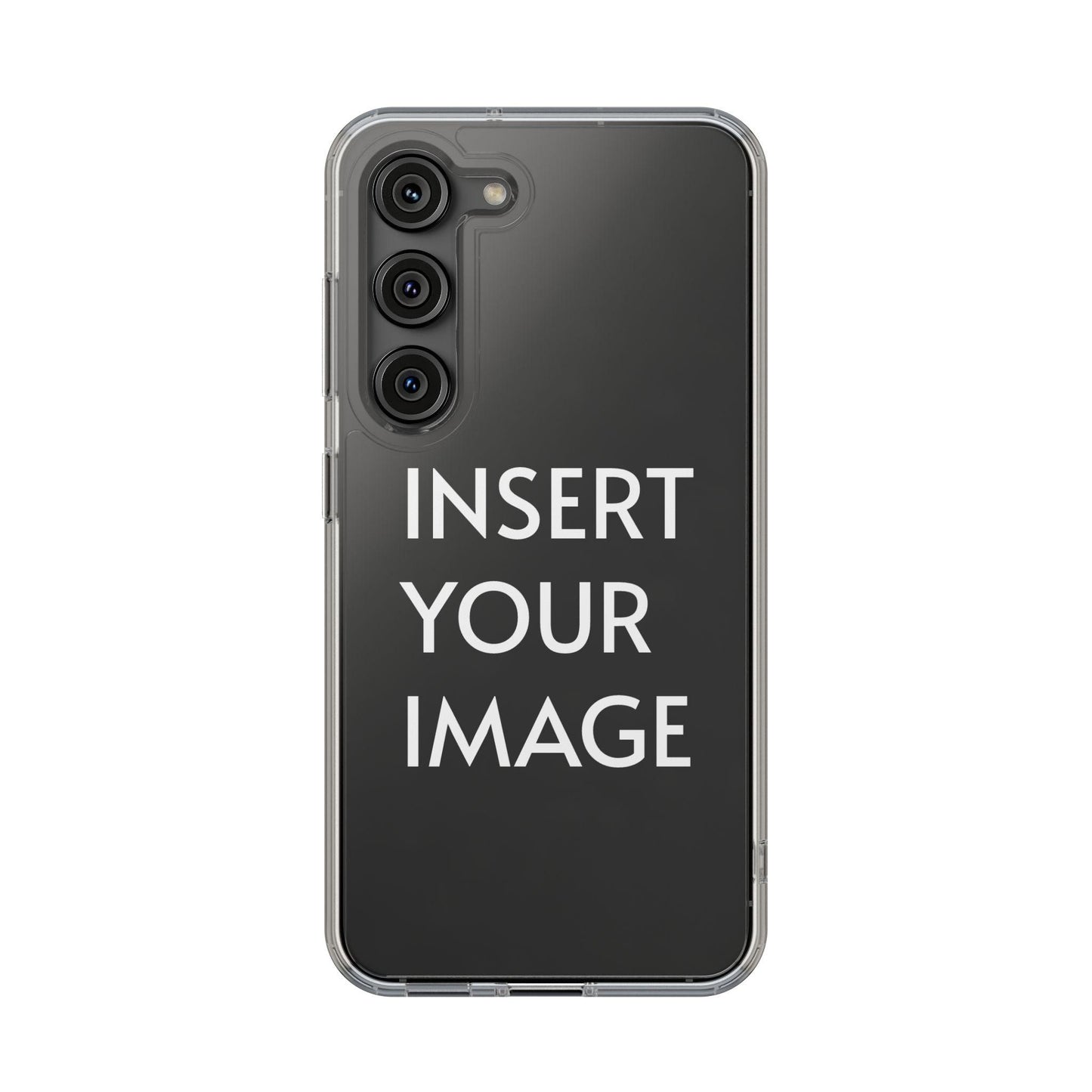 Custom Printed Clear Case for Samsung – Durable Polycarbonate & TPU Sides, Wireless Charging Compatible