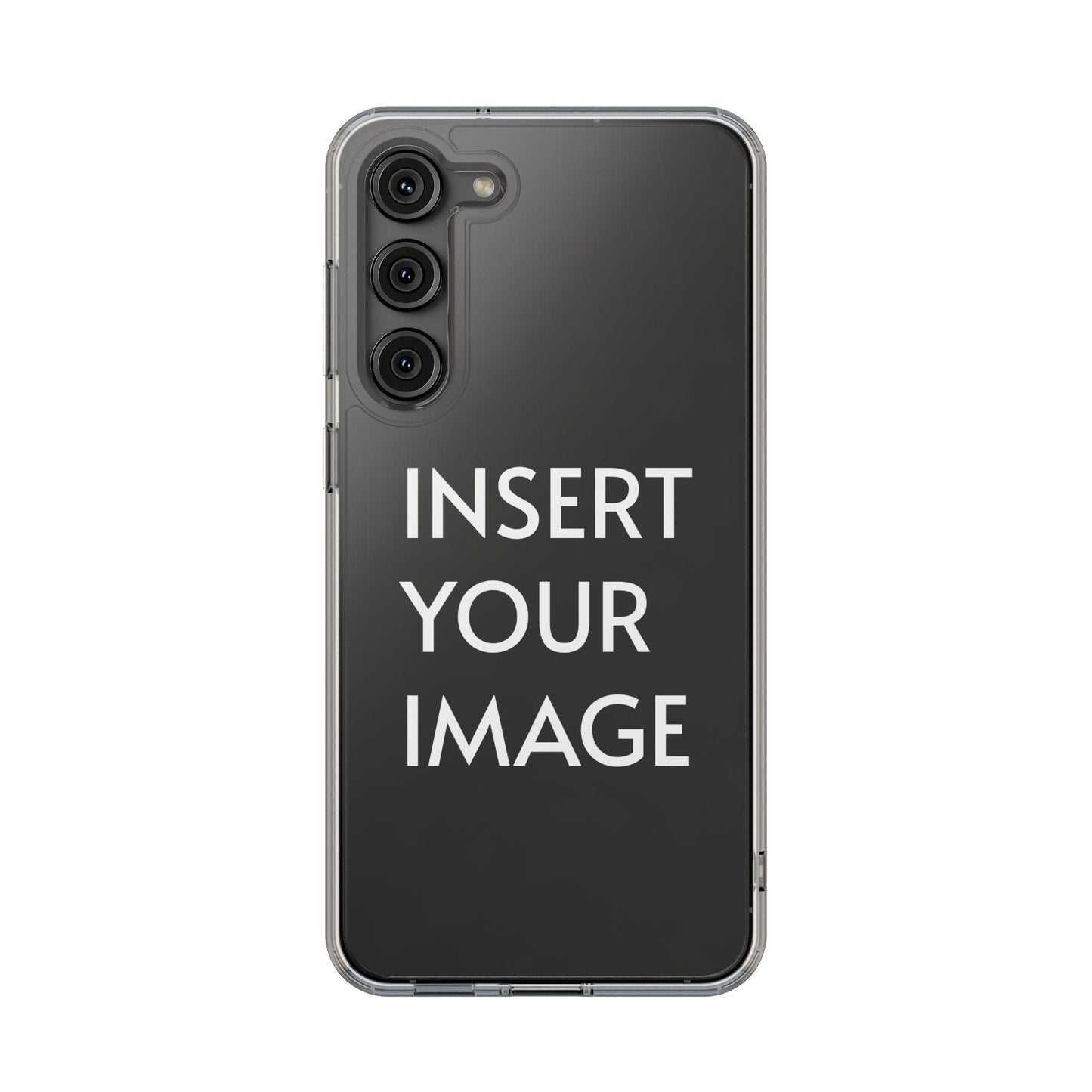 Custom Printed Clear Case for Samsung – Durable Polycarbonate & TPU Sides, Wireless Charging Compatible