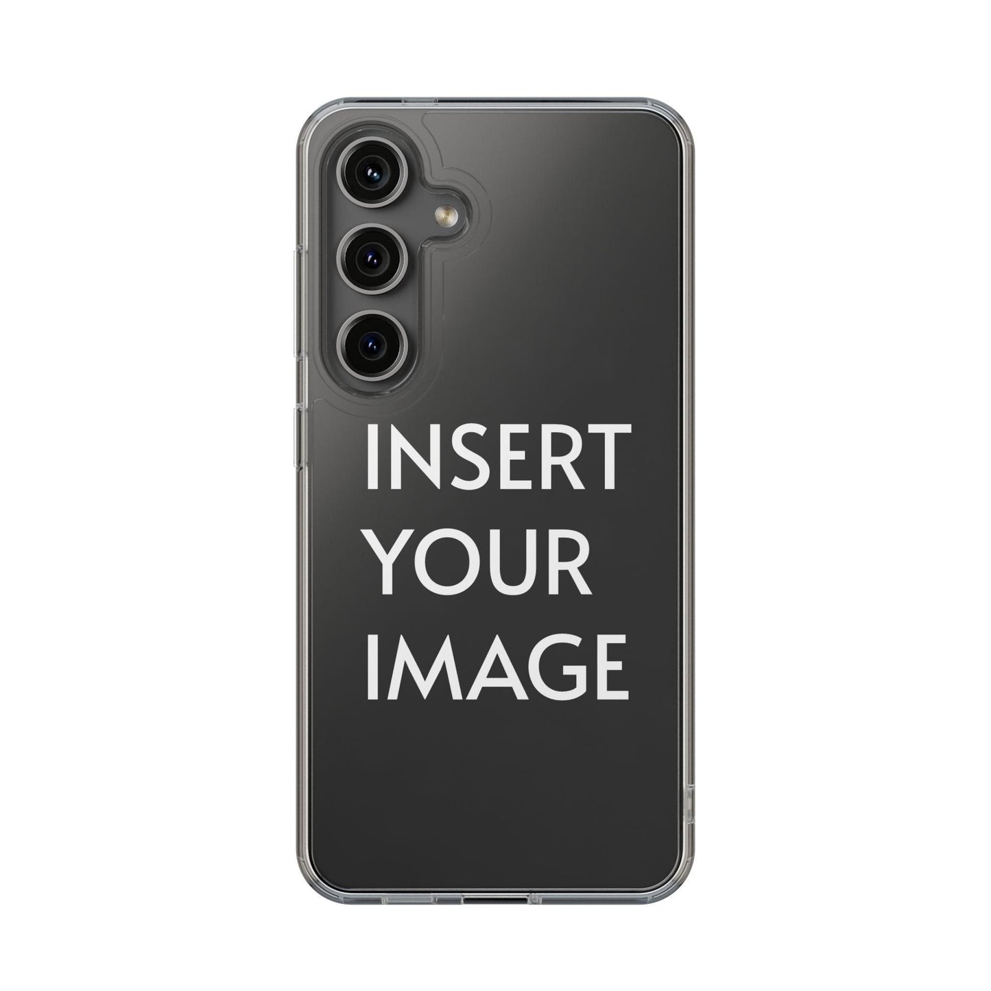 Custom Printed Clear Case for Samsung – Durable Polycarbonate & TPU Sides, Wireless Charging Compatible