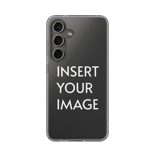 Custom Printed Clear Case for Samsung – Durable Polycarbonate & TPU Sides, Wireless Charging Compatible