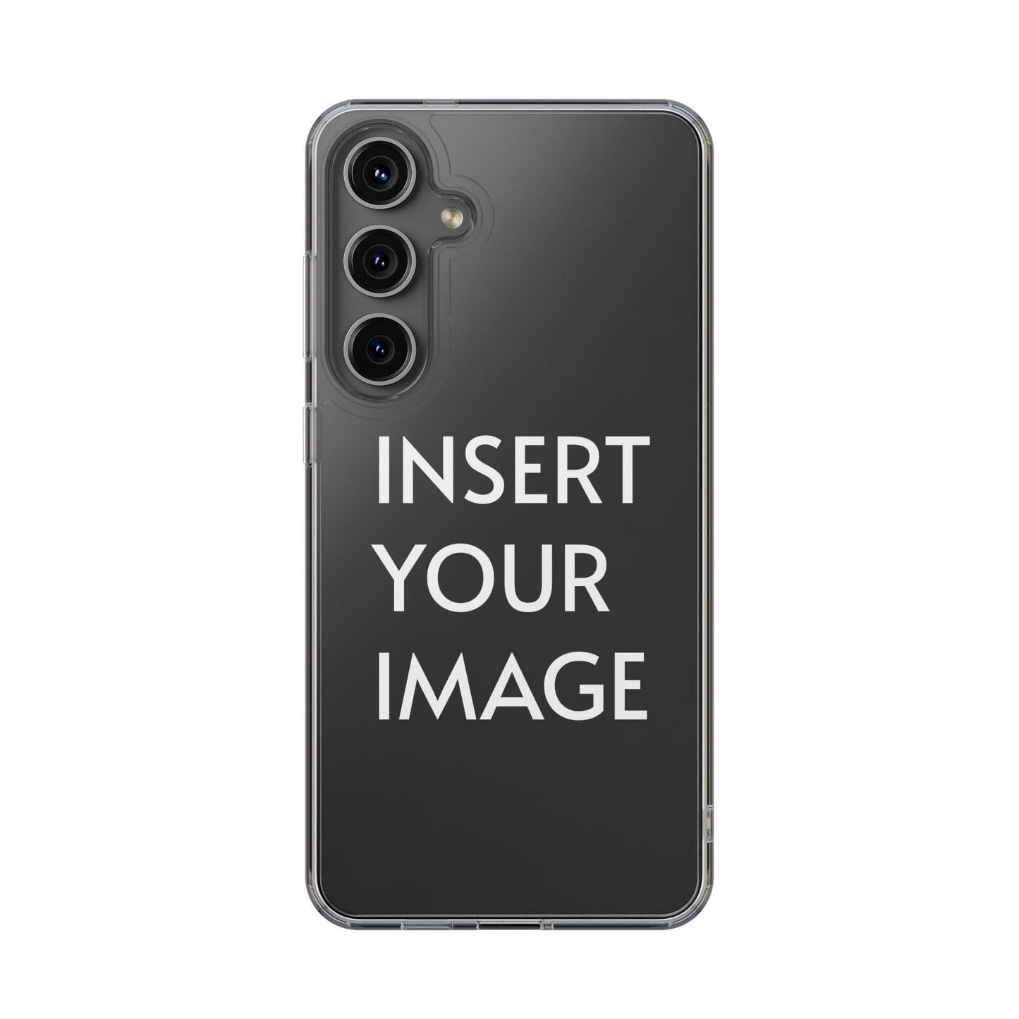 Custom Printed Clear Case for Samsung – Durable Polycarbonate & TPU Sides, Wireless Charging Compatible