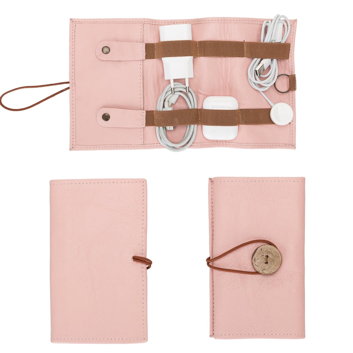 Salida Travel Pouch and Premium Leather Cable Organizer