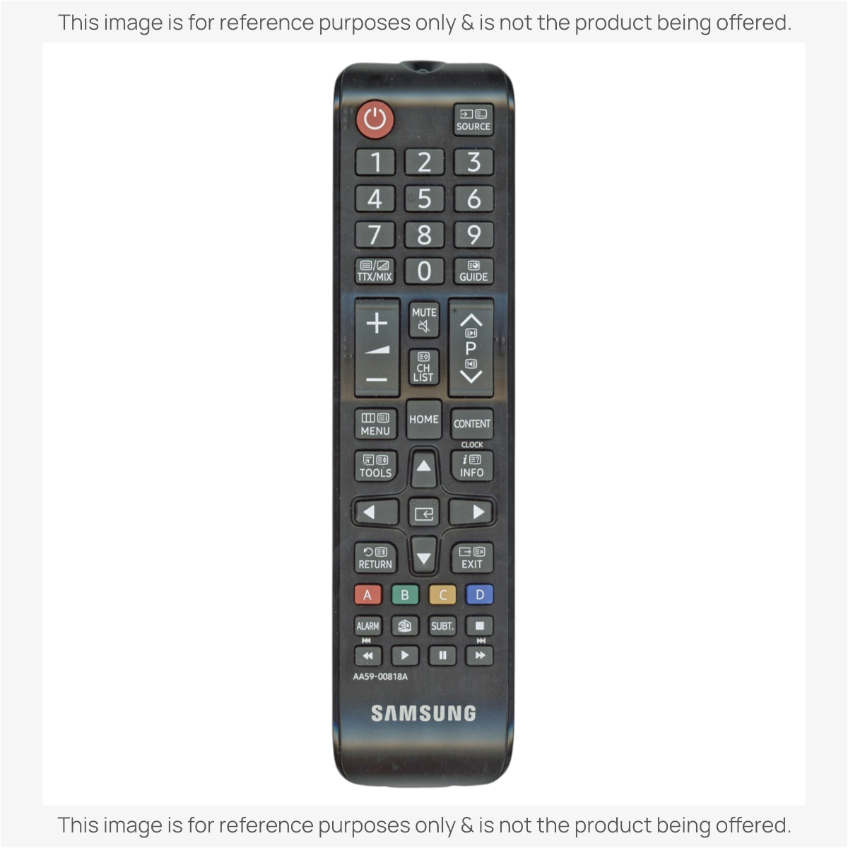 Samsung AA59-00818A Hospitality TV Remote Control | IR only | 2012 - AA5900818A