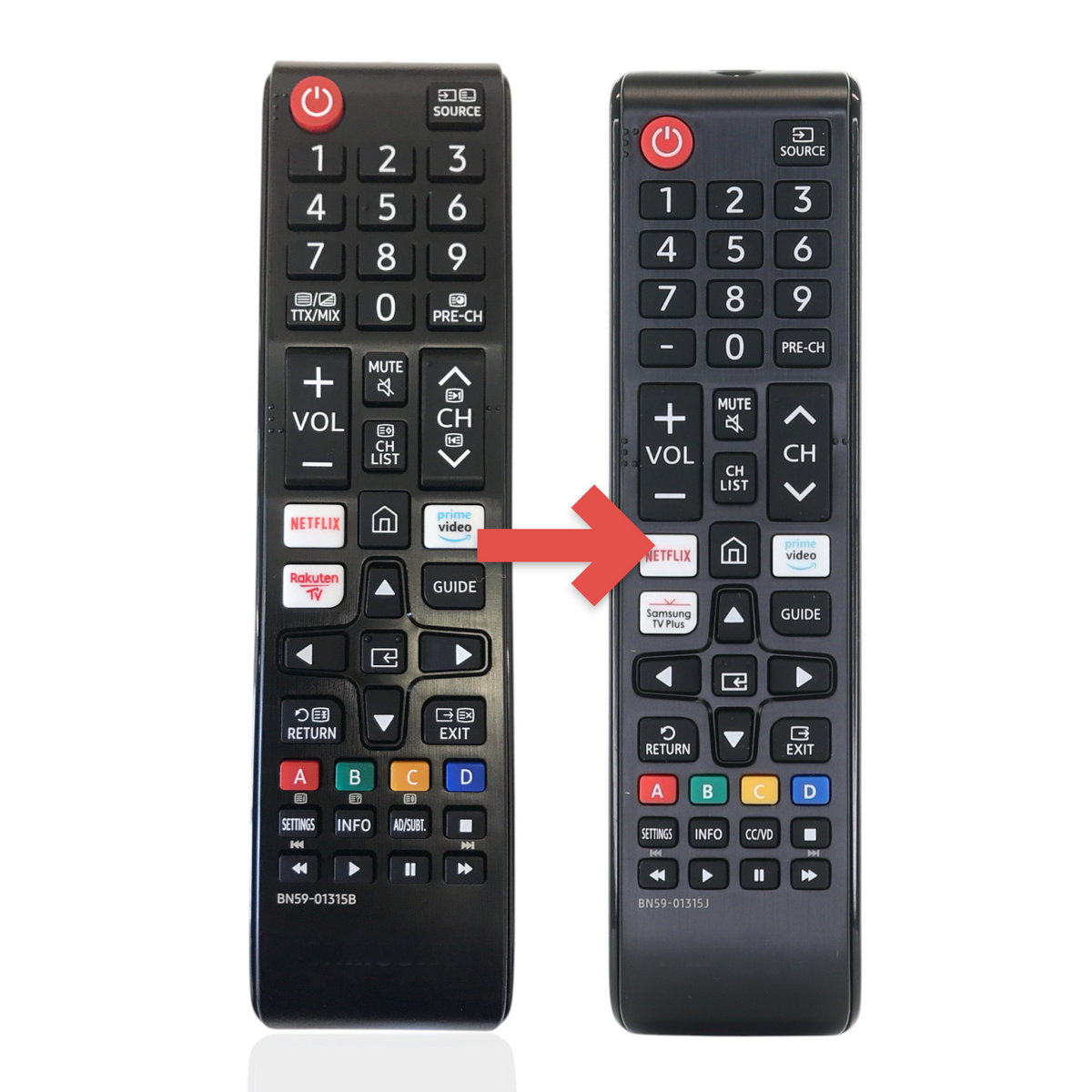 Samsung BN59-01315B European 2019 IR TV Remote Control | Netflix | Prime Video | Rakuten - BN5901315B