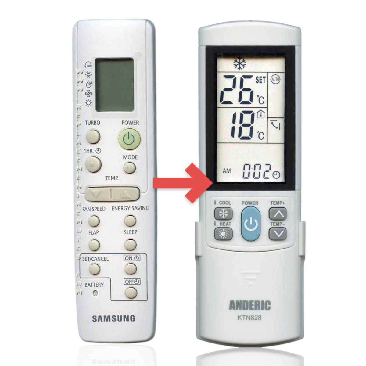 Samsung DB93-03012B Air Conditioner Remote Control - DB9303012B