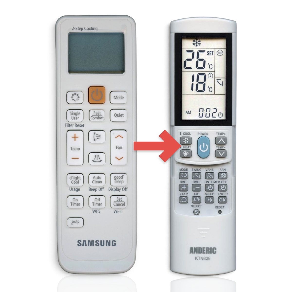 Samsung DB93-14195A Air Conditioner Remote Control - DB9314195A