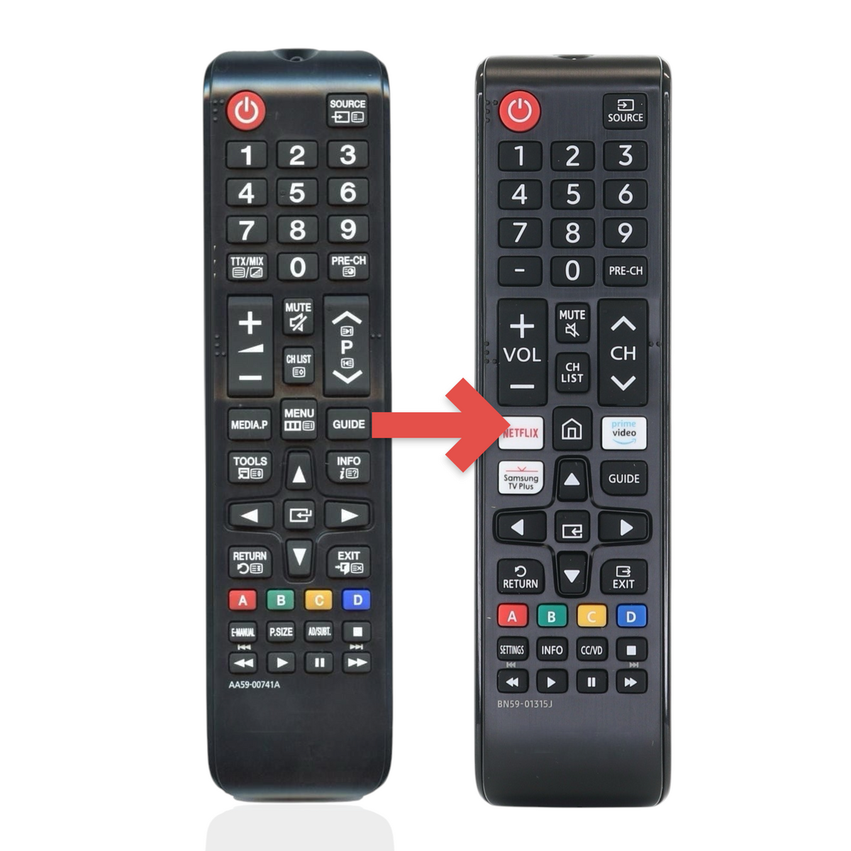 Samsung AA59-00741A IR TV Remote Control - AA5900741A, BN81-19475A
